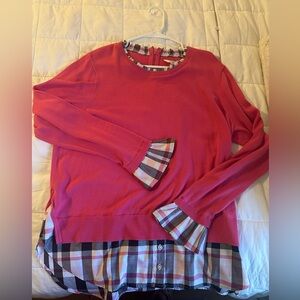 Crown & Ivy Fuchsia Knit Top XL